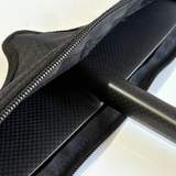 Black protective case with honeycomb pattern and visible brand name on a white background